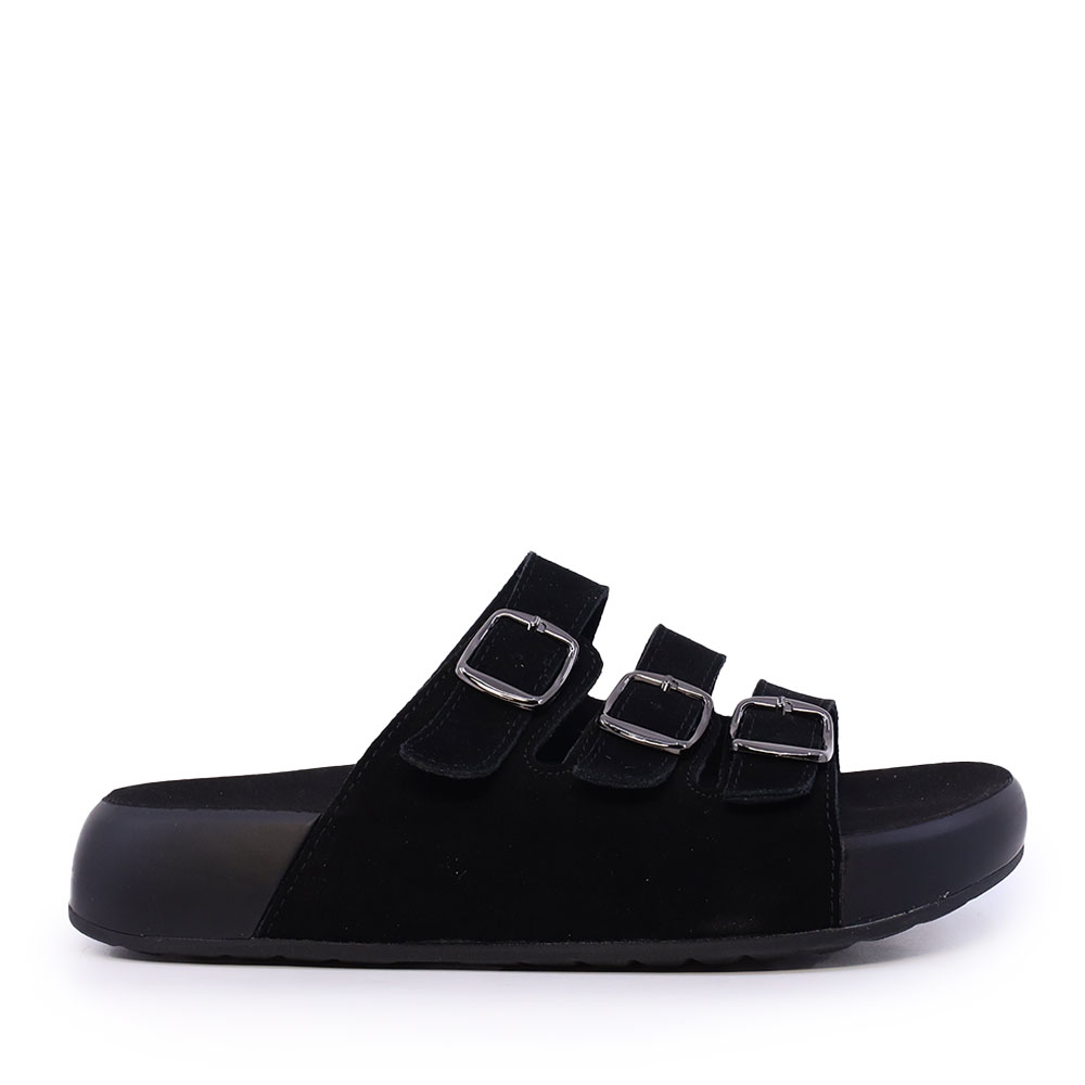 Saboți reglabili femei Luca di Gioia negri din piele întoarsă    2931DST0440VN