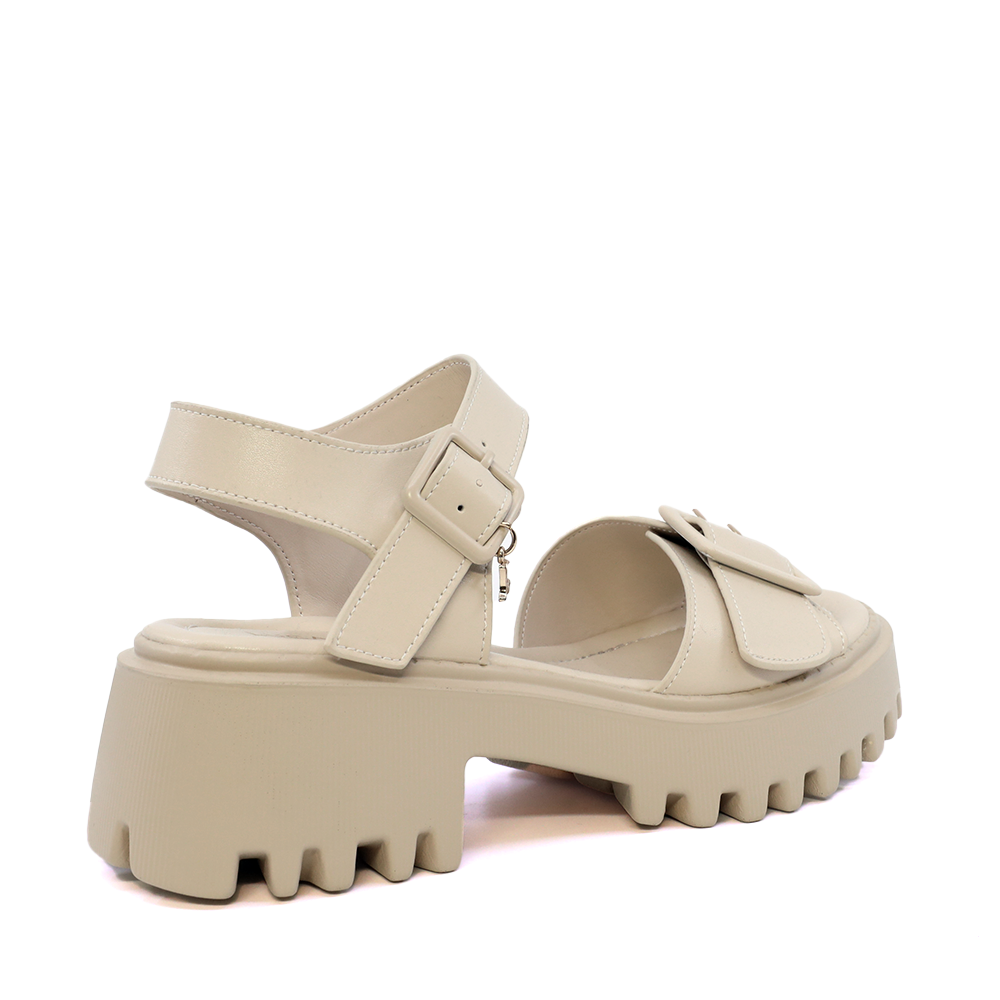 Sandale chunky femei Luca di Gioia bej din piele 1299DS1110BE
