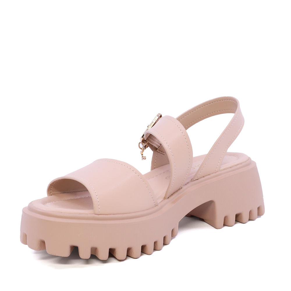 Sandale chunky femei Luca di Gioia nude din piele 1299DS1621NU