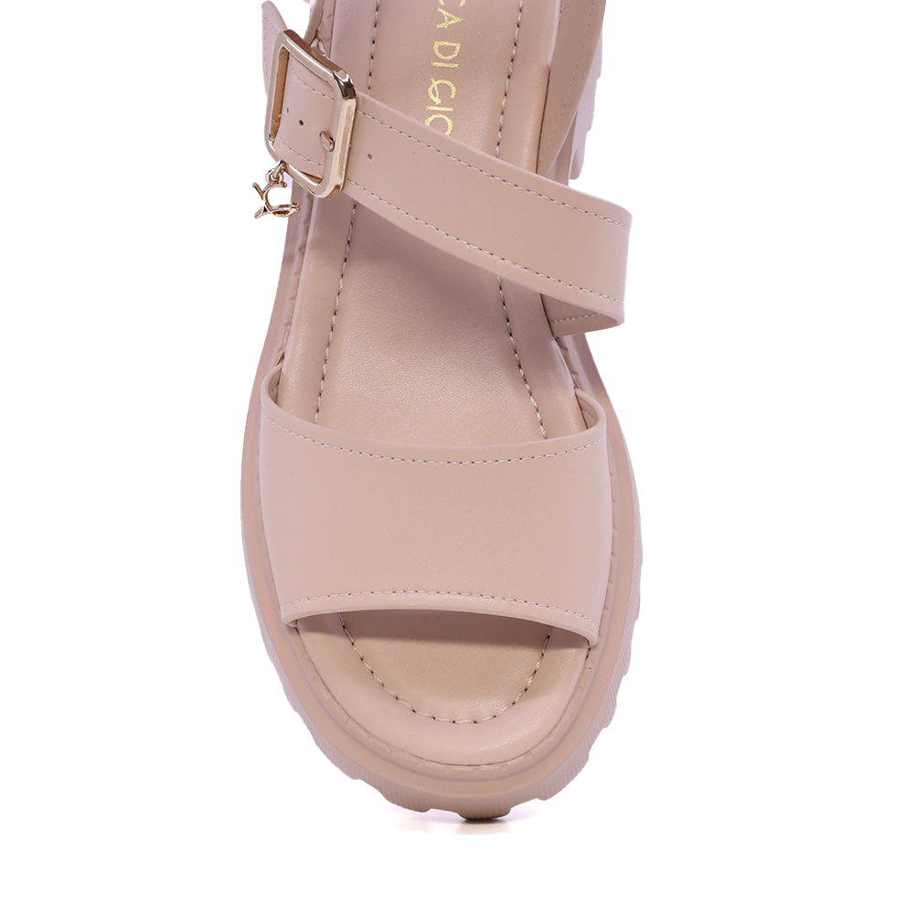 Sandale chunky femei Luca di Gioia nude din piele 1299DS1621NU