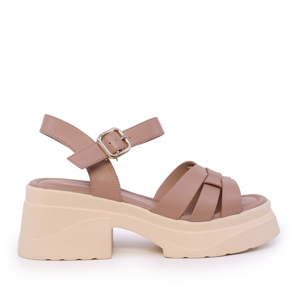 Sandale chunky  femei Luca di Gioia taupe din piele 1291DS1561TA