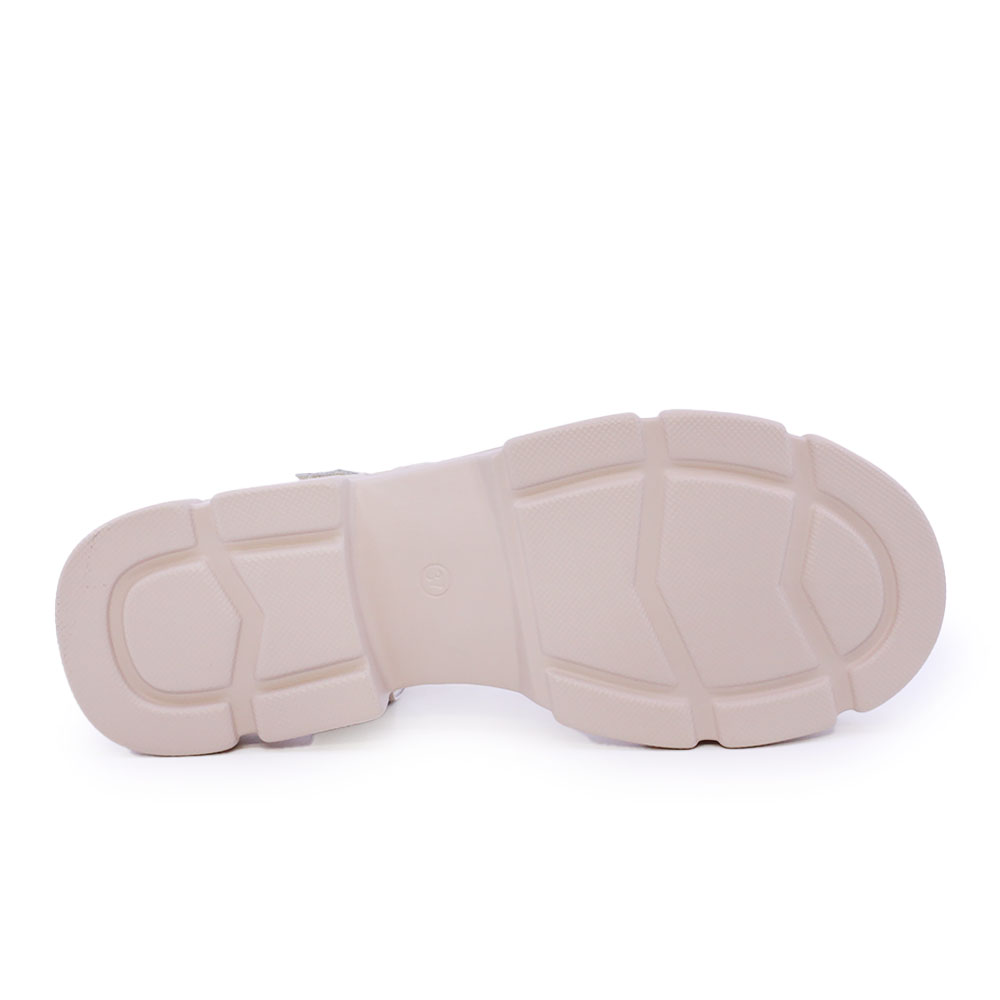 Sandale cu elemente metalice femei Luca di Gioia bej din piele 1299DS6110BE
