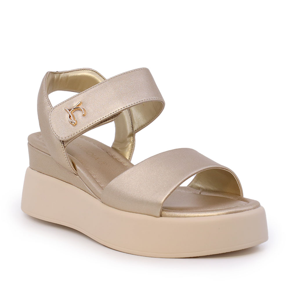 Sandale cu platformă femei Luca di Gioia aurii din piele 1291DS1441AU - imagine 2