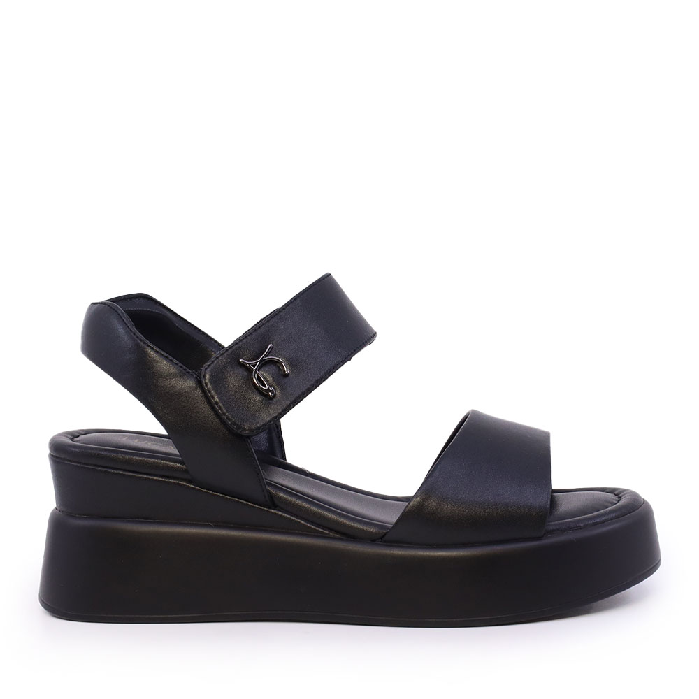 Sandale cu platformă femei Luca di Gioia negre din piele 1291DS1441N