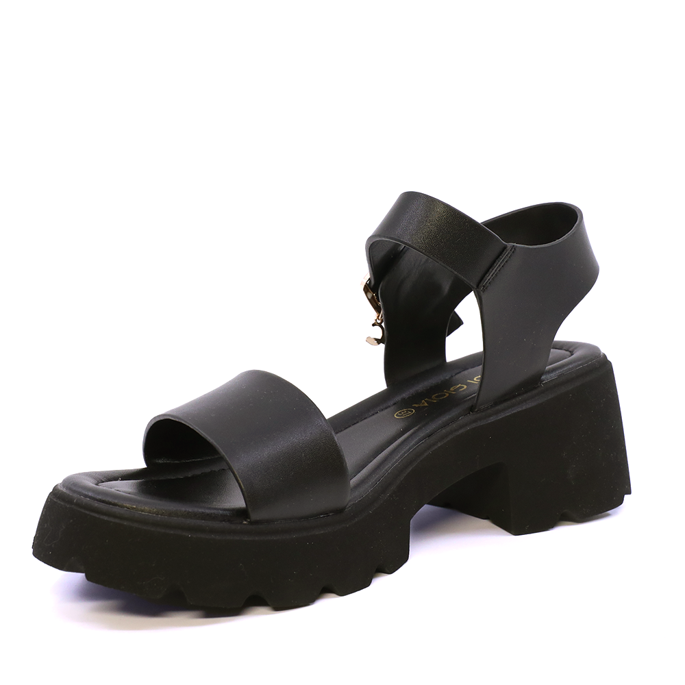 Sandale cu toc mic femei Luca di Gioia albe din piele 1299ds1510n