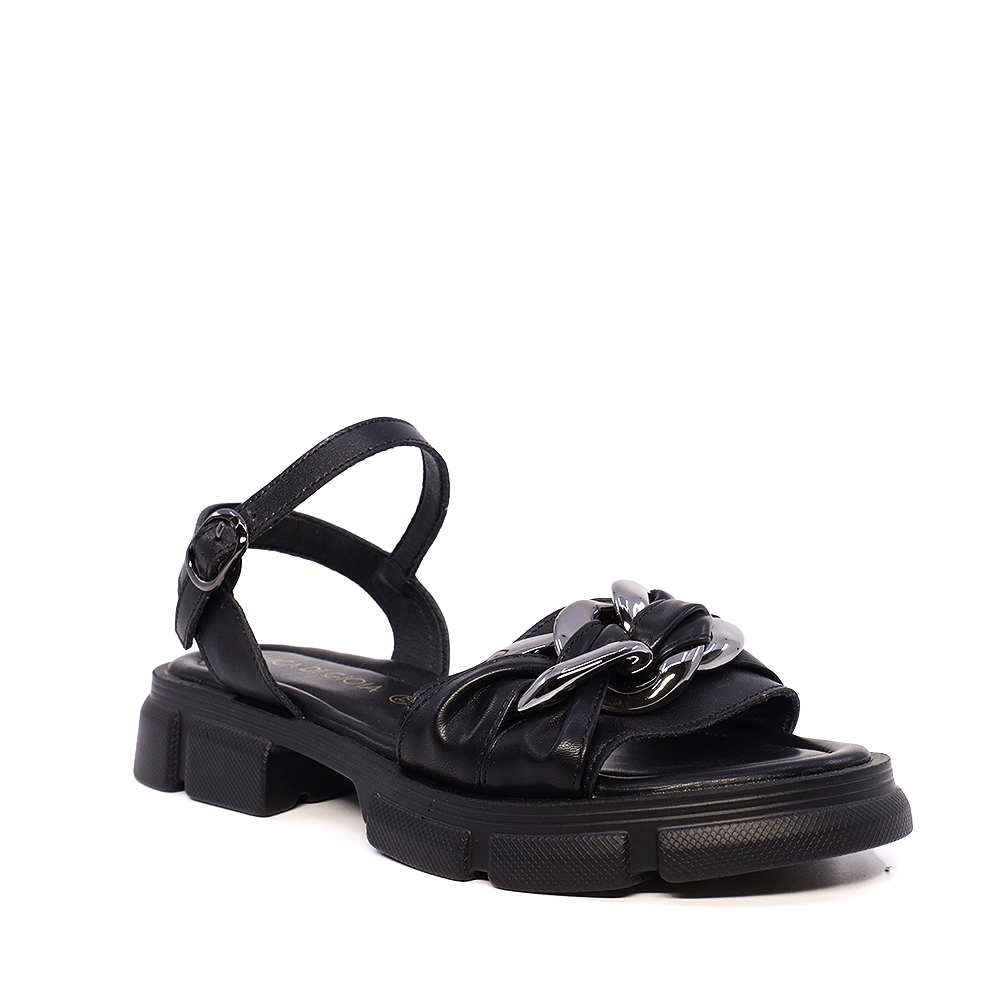 Sandale femei Luca di Gioia negre din piele 1297DS6100N - 1 | YEO