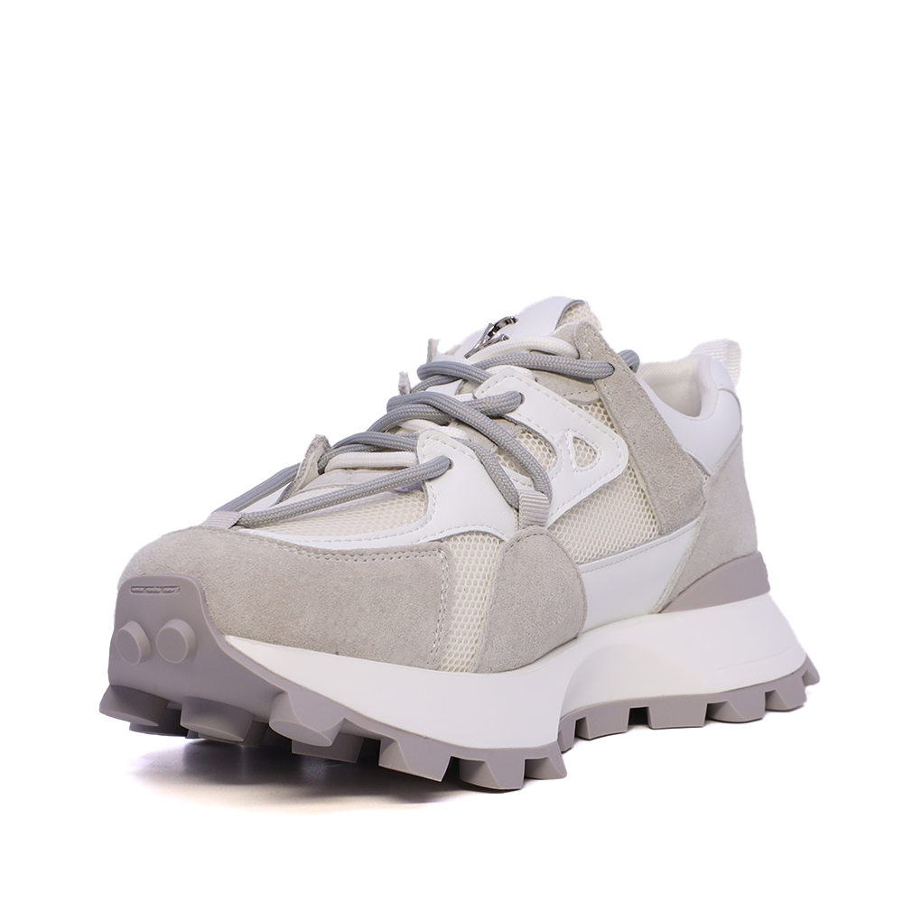 Sneakers chunky femei Luca di Gioia albi din piele întoarsă 1299DP3610VA