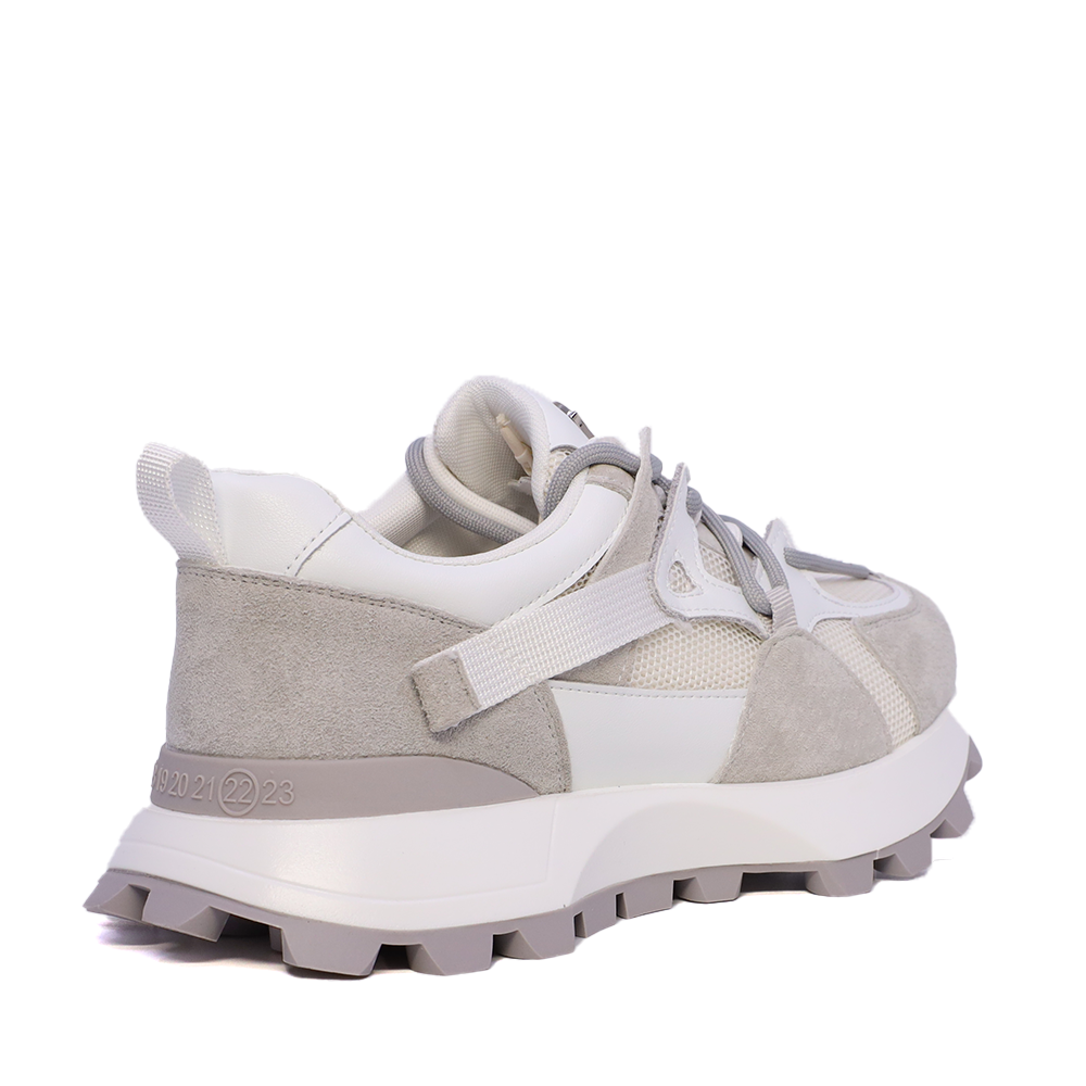 Sneakers chunky femei Luca di Gioia albi din piele întoarsă 1299DP3610VA