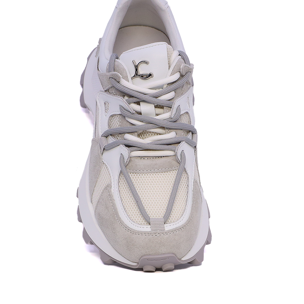Sneakers chunky femei Luca di Gioia albi din piele întoarsă 1299DP3610VA