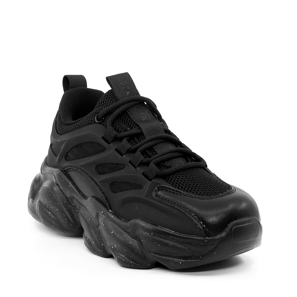 Sneakers chunky  femei Luca di Gioia negri din piele și textil 1291DP1320N - imagine 2