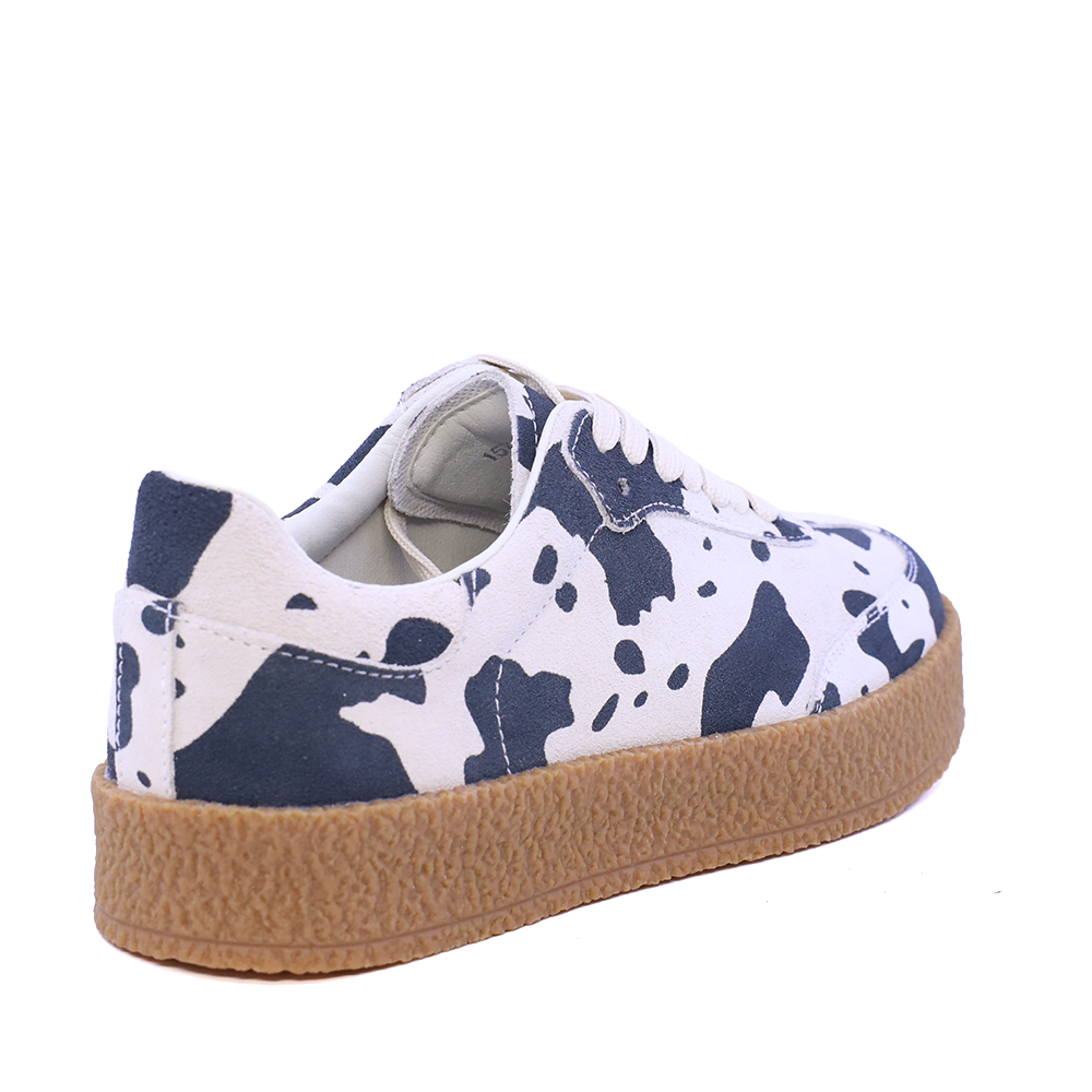 Sneakers femei Luca di Gioia alb cu negru din piele întoarsă 1572dp5902van