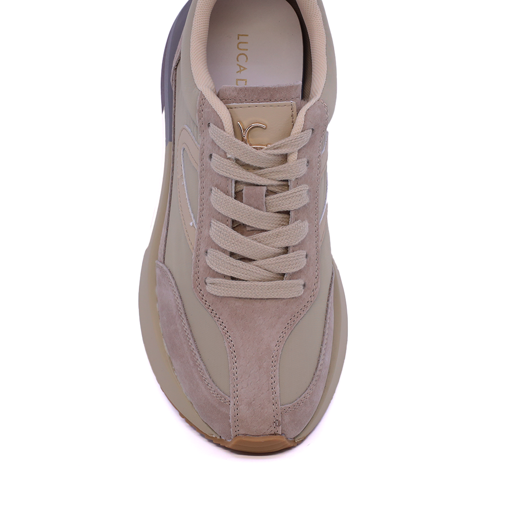 Sneakers femei Luca di Gioia bej din piele întoarsă 1299DP2510VBE