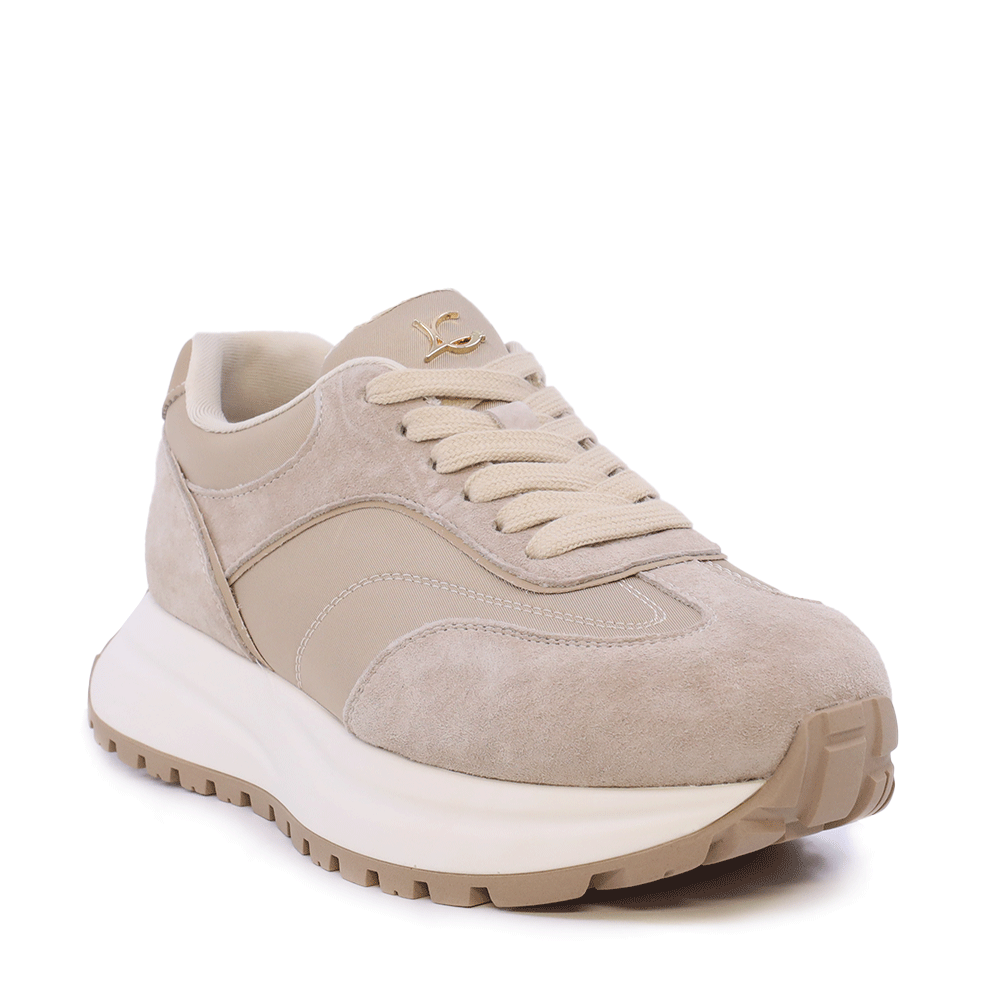 Sneakers femei Luca di Gioia bej din velur și material textil 1291DP7100VBE - imagine 2
