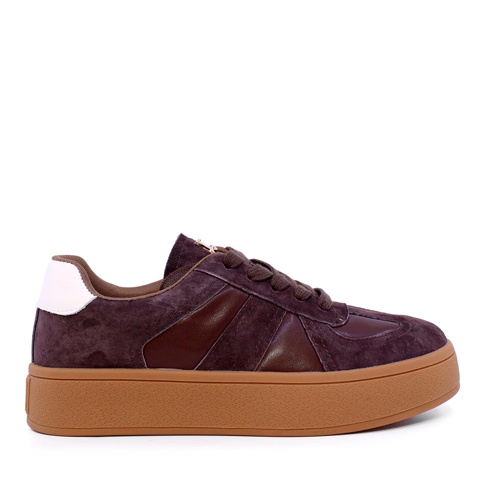 Sneakers femei Luca di Gioia maro din piele întoarsă  1291DP2310VM