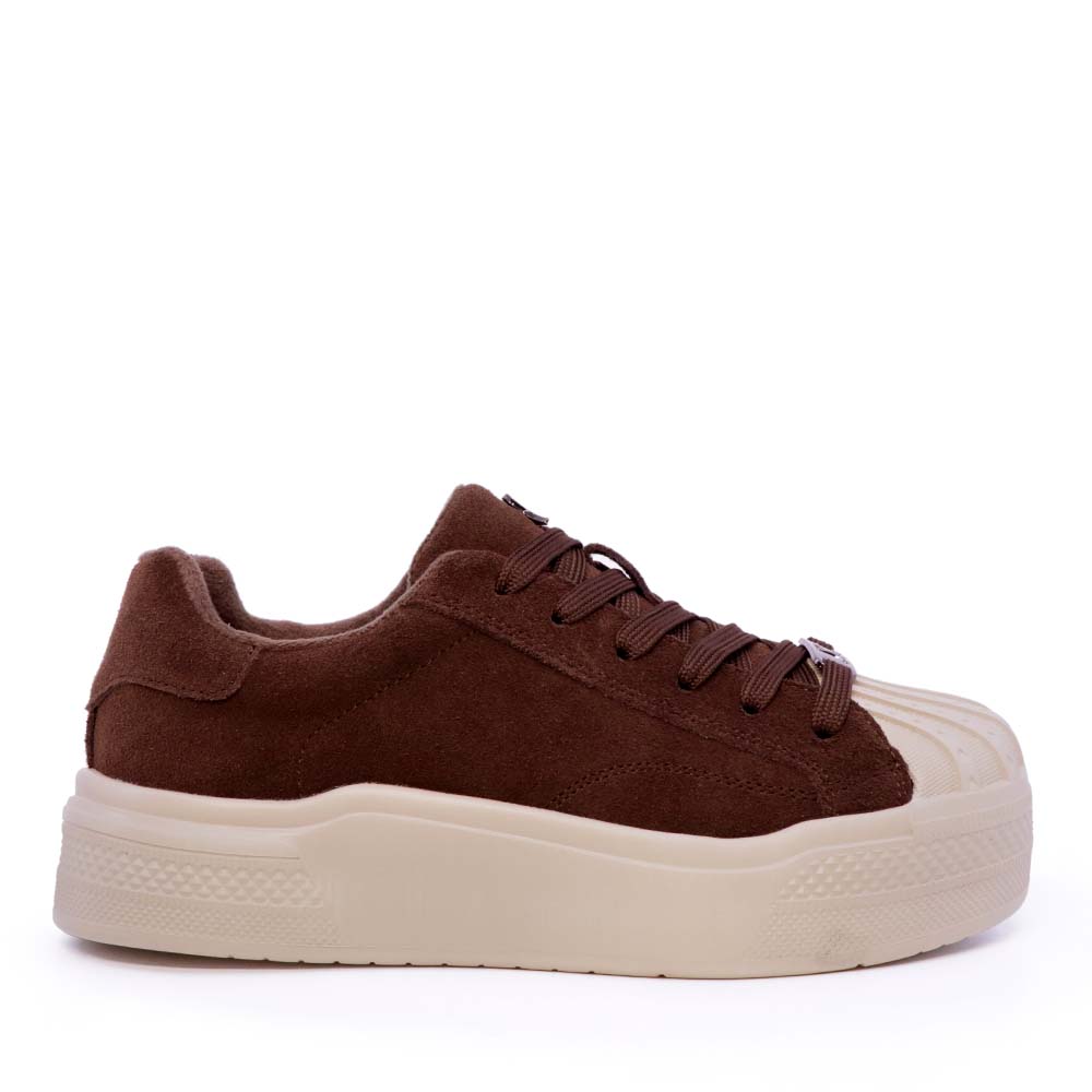 Sneakers  femei Luca di Gioia maro din piele întoarsă   3840DP212VM