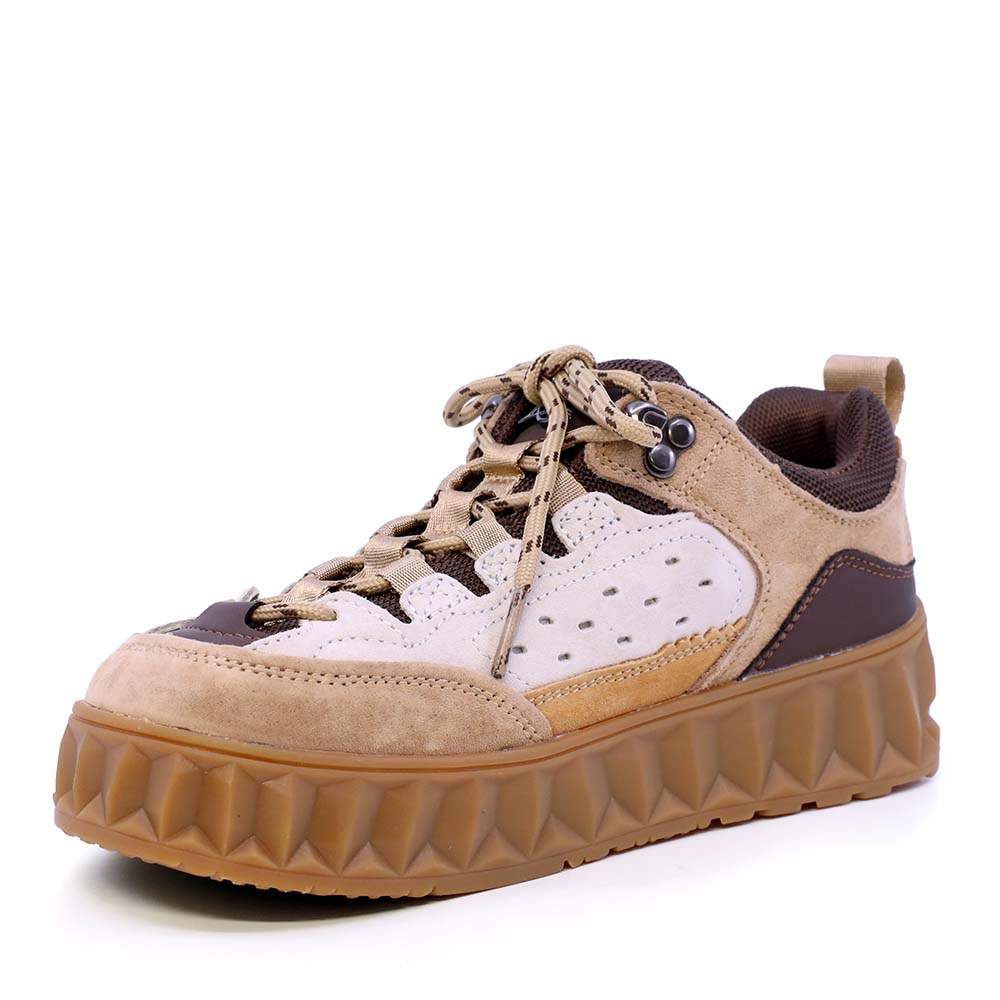 Sneakers femei Luca di Gioia maro din piele întoarsă și textil   1292dp1210vm