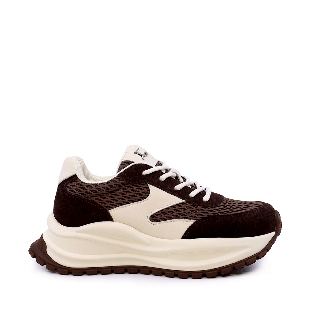 Sneakers femei Luca di Gioia maro din velur și material textil  3841DP294VM