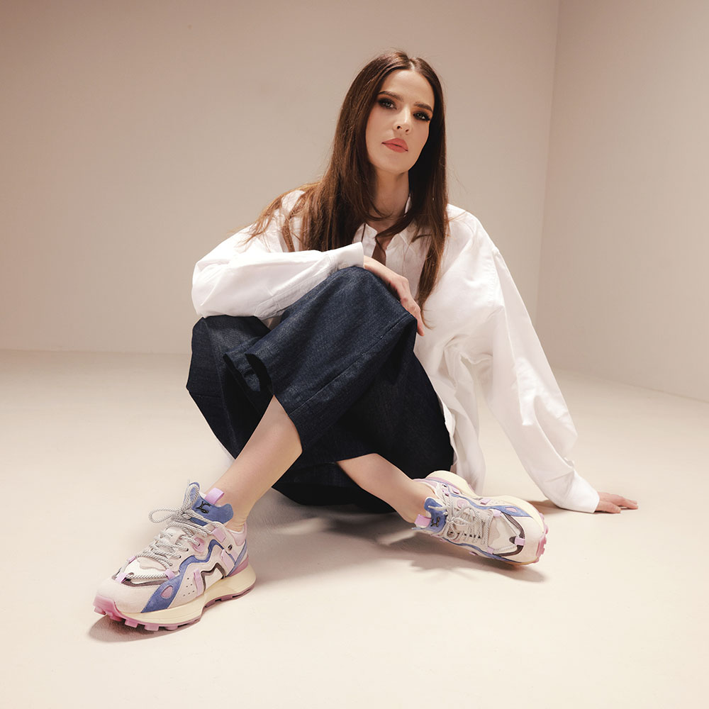 Sneakers femei Luca di Gioia multicolori din piele întoarsă și textil 1291DP1110VLI - imagine 2