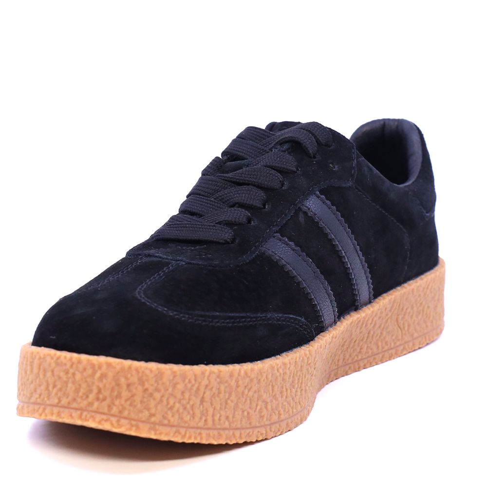 Sneakers femei Luca di Gioia negri din piele întoarsă 1572DP5902VN