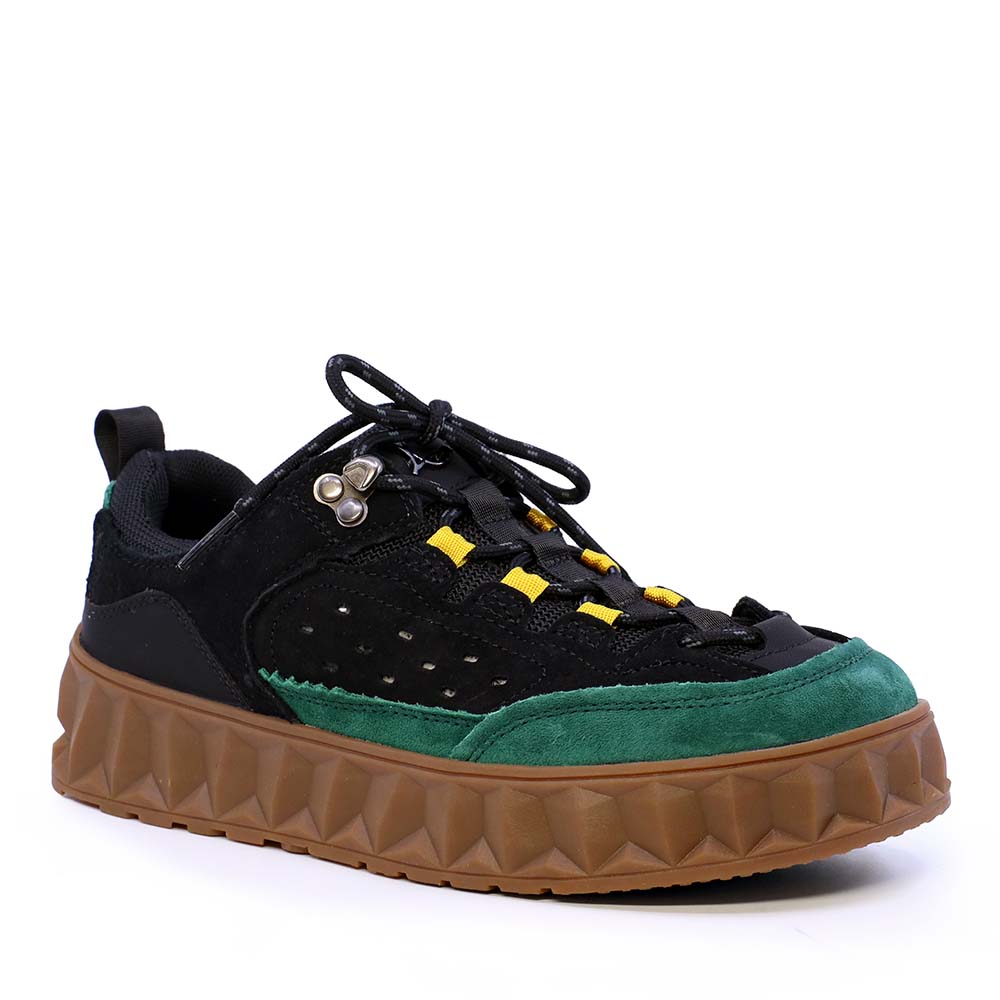 Sneakers femei Luca di Gioia negri din piele întoarsă și textil 1292dp1210vn