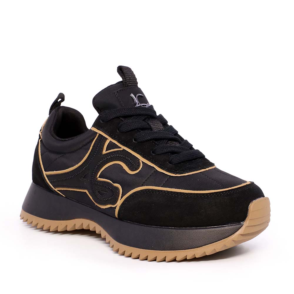 Sneakers femei Luca di Gioia negri din piele întoarsă și textil 1290DP6010VN - 1 | YEO