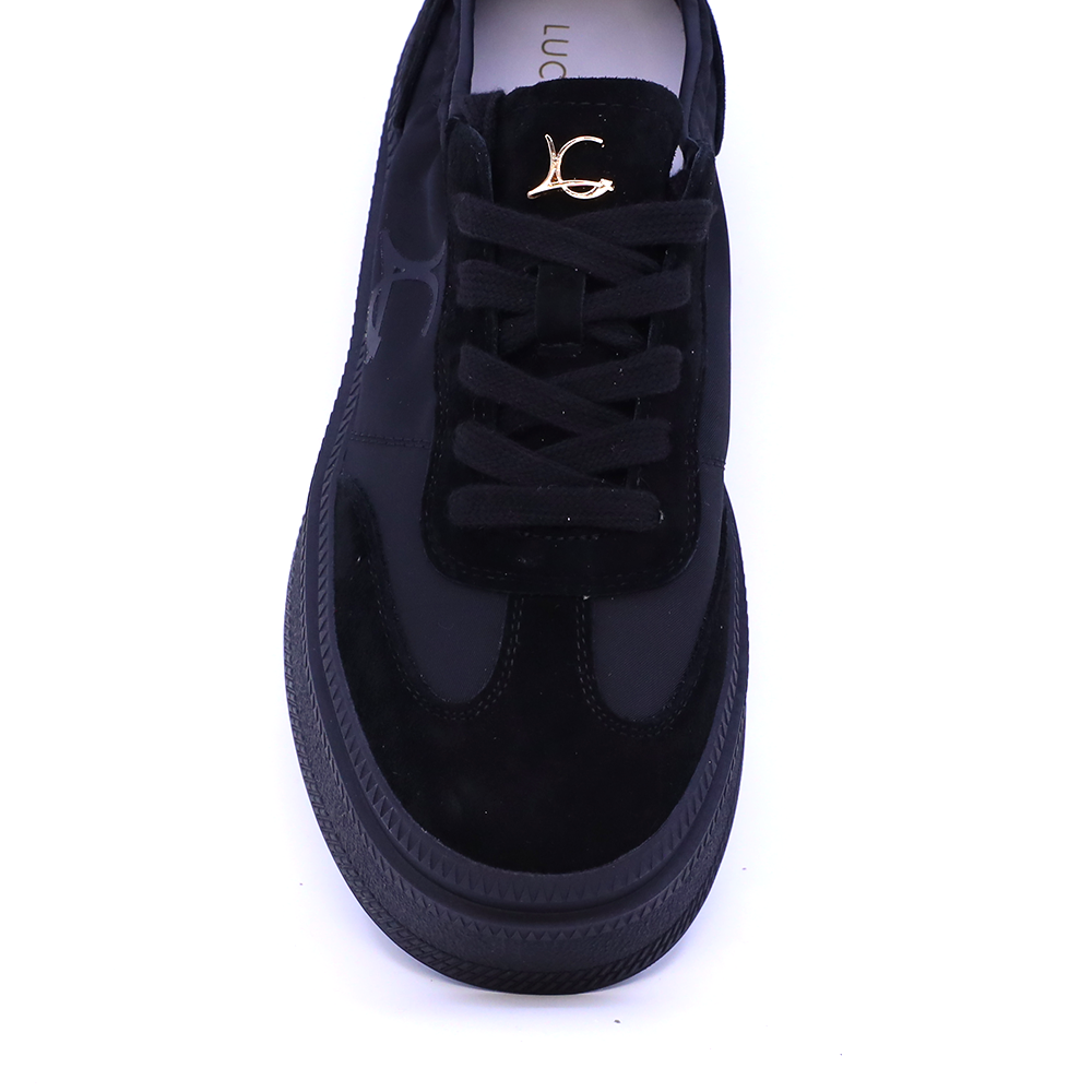 Sneakers femei Luca di Gioia negri din piele întoarsă și textil 1292DP9100VN