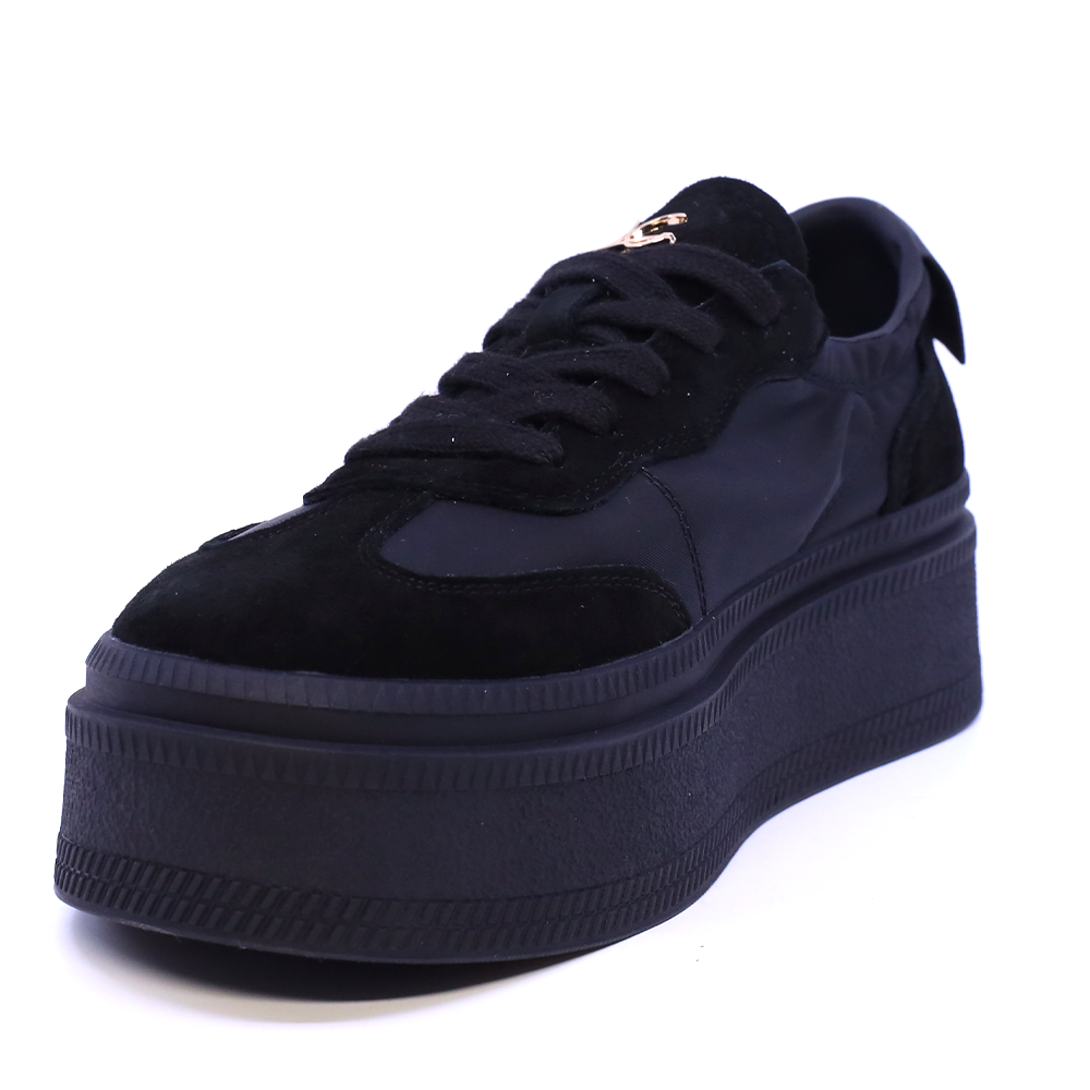 Sneakers femei Luca di Gioia negri din piele întoarsă și textil 1292DP9100VN