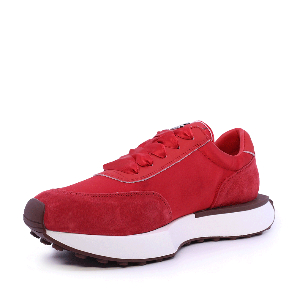 Sneakers femei Luca di Gioia roșii din piele întoarsă și textil  3849DP900R
