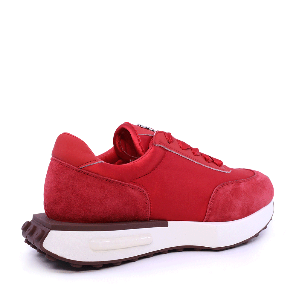 Sneakers femei Luca di Gioia roșii din piele întoarsă și textil  3849DP900R