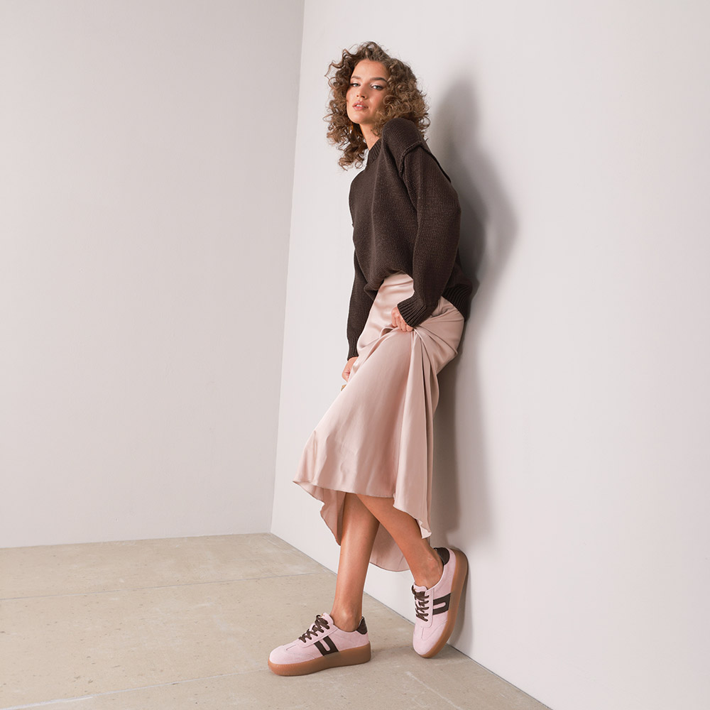 Sneakers femei Luca di Gioia roz din piele 1292DP1120VRO