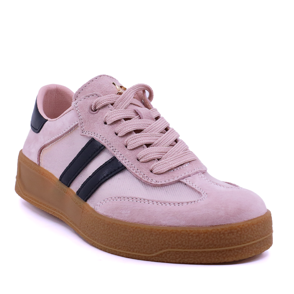 Sneakers femei Luca di Gioia roz din piele întorsă și  textil 1291DPF7100VRO
