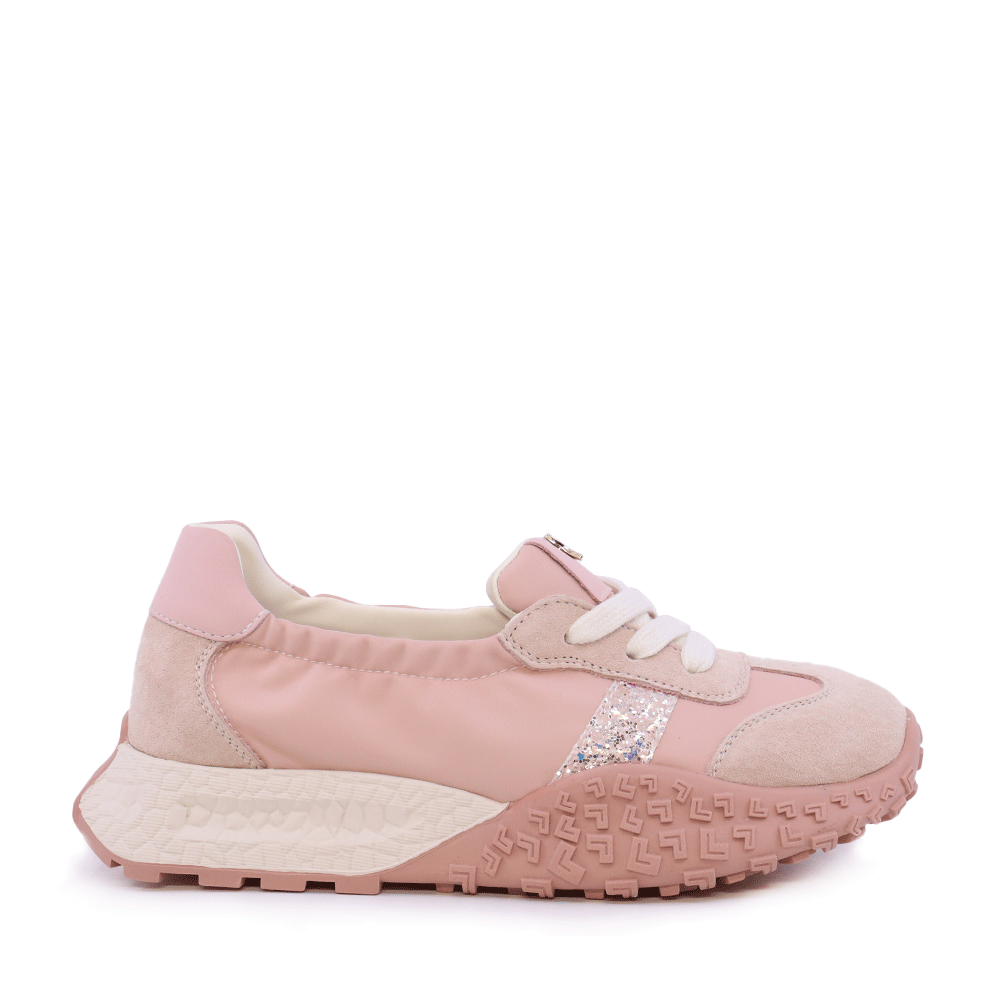 Adidasi femei Luca di Gioia roz din piele intoarsa si textil  1291DP4300VRO