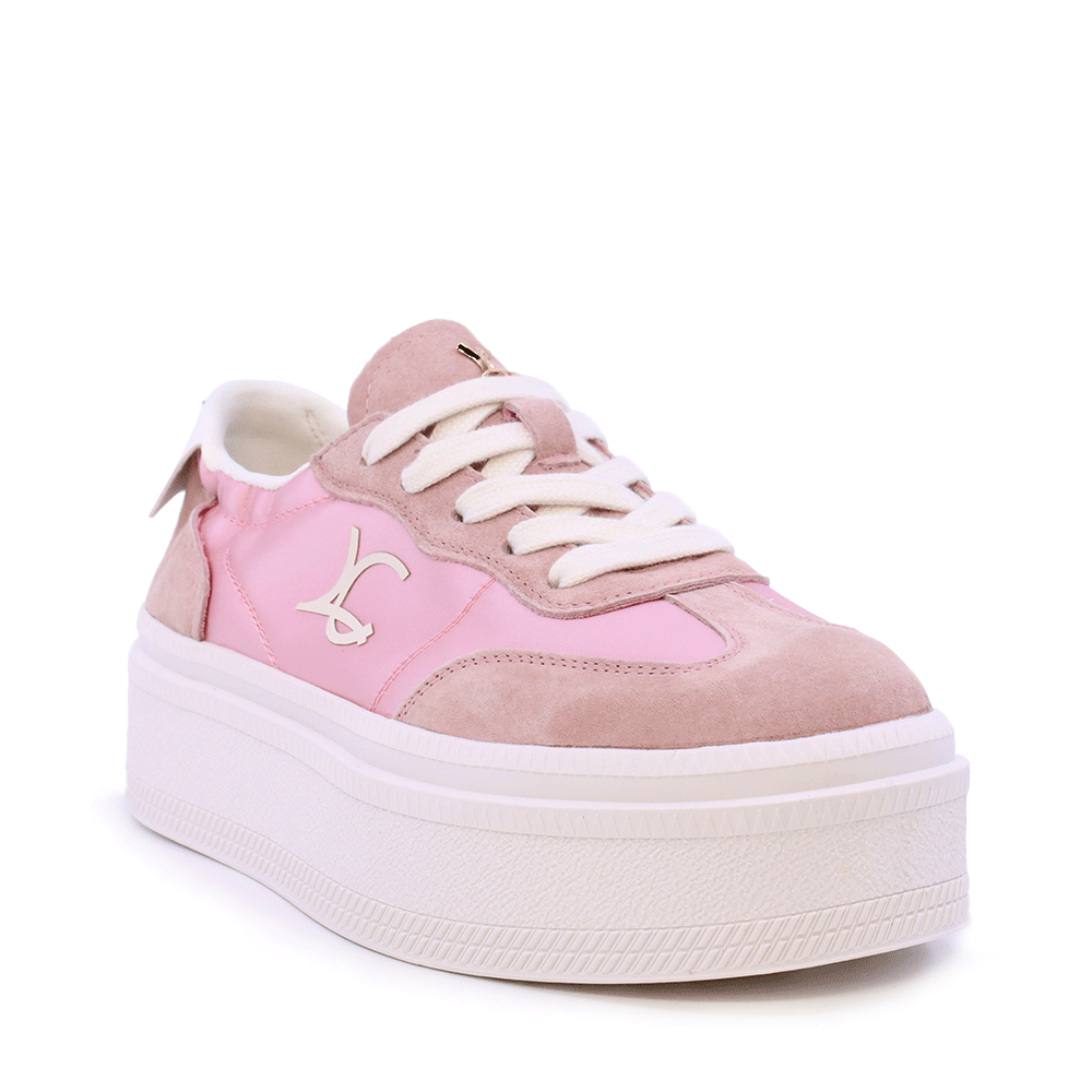 Sneakers femei Luca di Gioia roz din velur și textil satinat 1291DP9100VRO