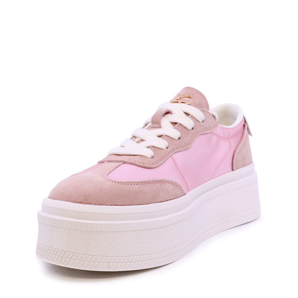 Sneakers femei Luca di Gioia roz din velur și textil satinat 1291DP9100VRO