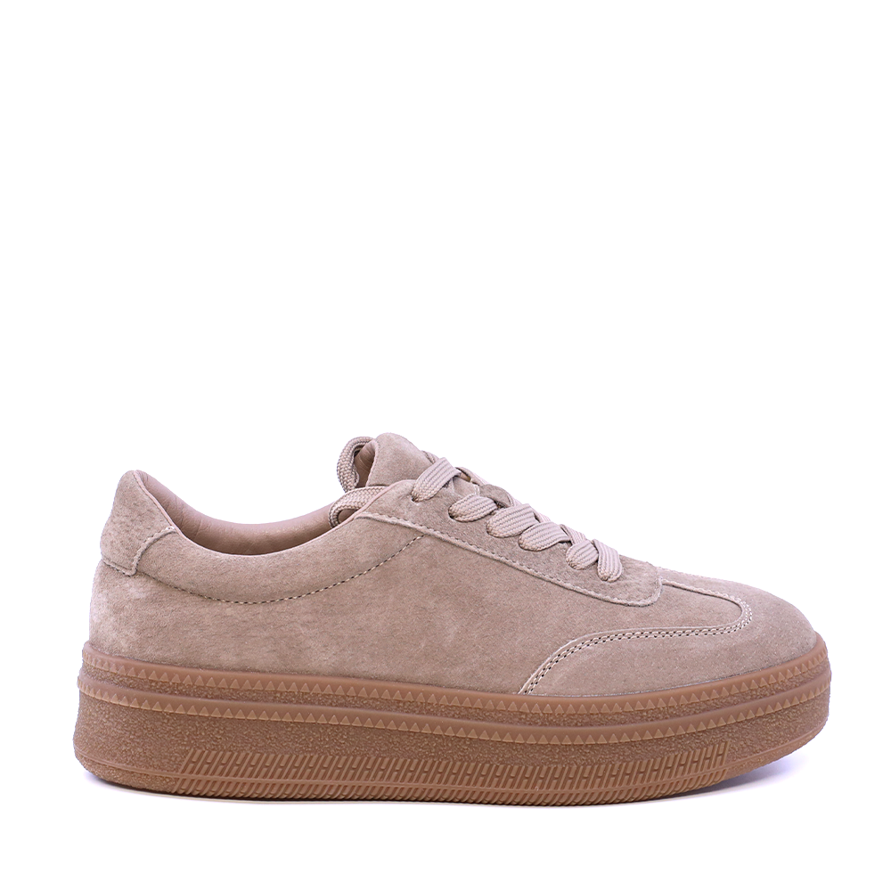 Luca di Gioia Sneakers femei Luca di Gioia taupe din piele întoarsă 1572dp5904vta