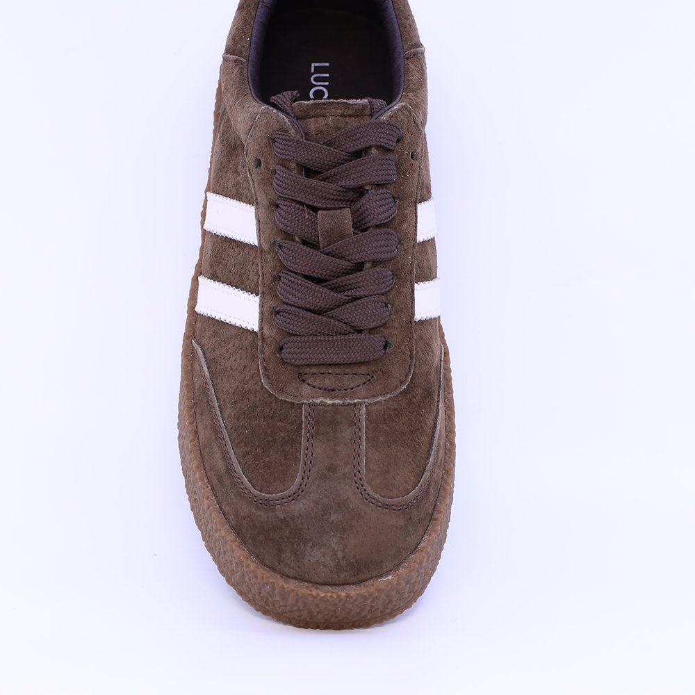 Sneakers femei Luca di Gioia maro din piele întoarsă 1572dp5902vm