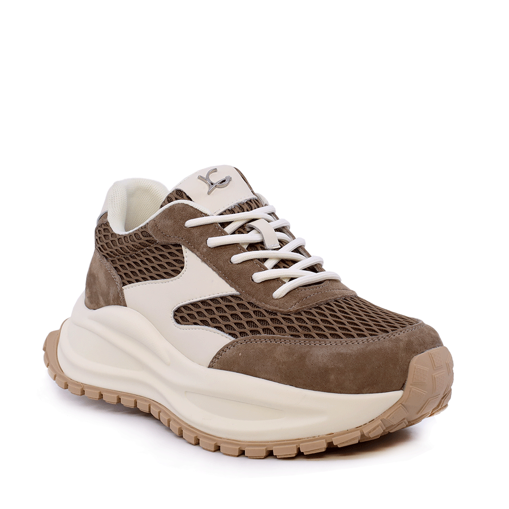 Sneakers femei Luca di Gioia taupe din velur și material textil  3841DP294VTA - imagine 2
