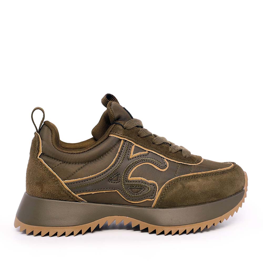 Sneakers femei Luca di Gioia verzi din piele întoarsă și textil 1290DP6010VV