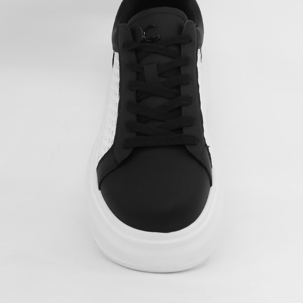 Sneakers perforați femei Luca di Gioia 	negri din piele și material textil 3841DPF261N