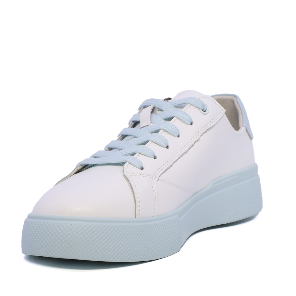 Sneakers ușori femei Luca di Gioia alb cu albastru din piele 1299DP1020ABL