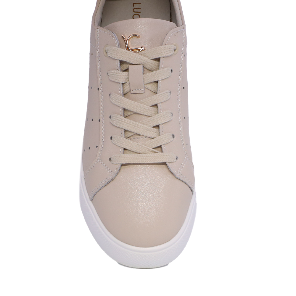 Sneakers ușori femei Luca di Gioia bej din piele 1299DP1010BE