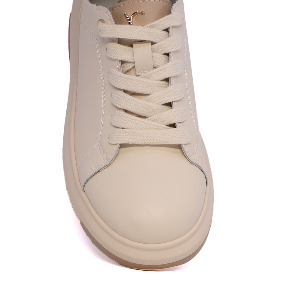 Sneakers ușori femei Luca di Gioia bej din piele cu logo 1299DP2210BE