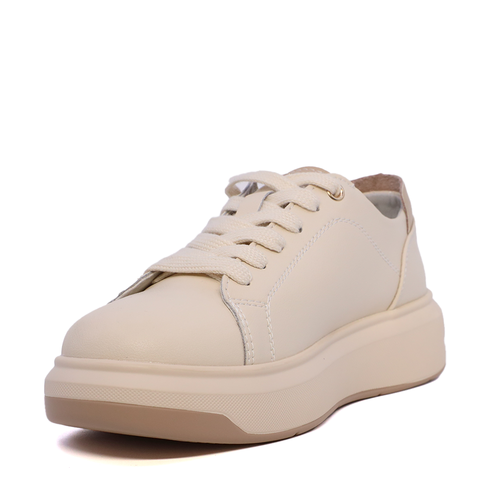 Sneakers ușori femei Luca di Gioia bej din piele cu logo 1299DP2210BE