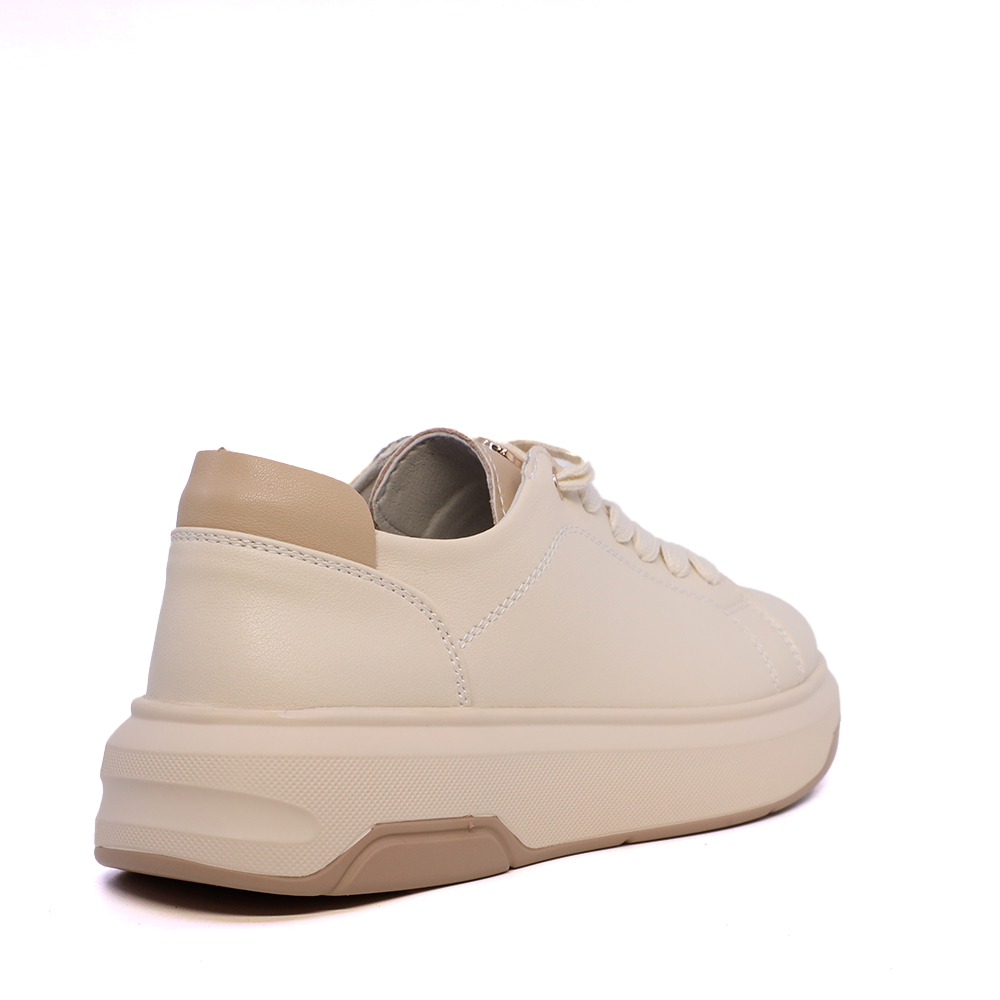 Sneakers ușori femei Luca di Gioia bej din piele cu logo 1299DP2210BE
