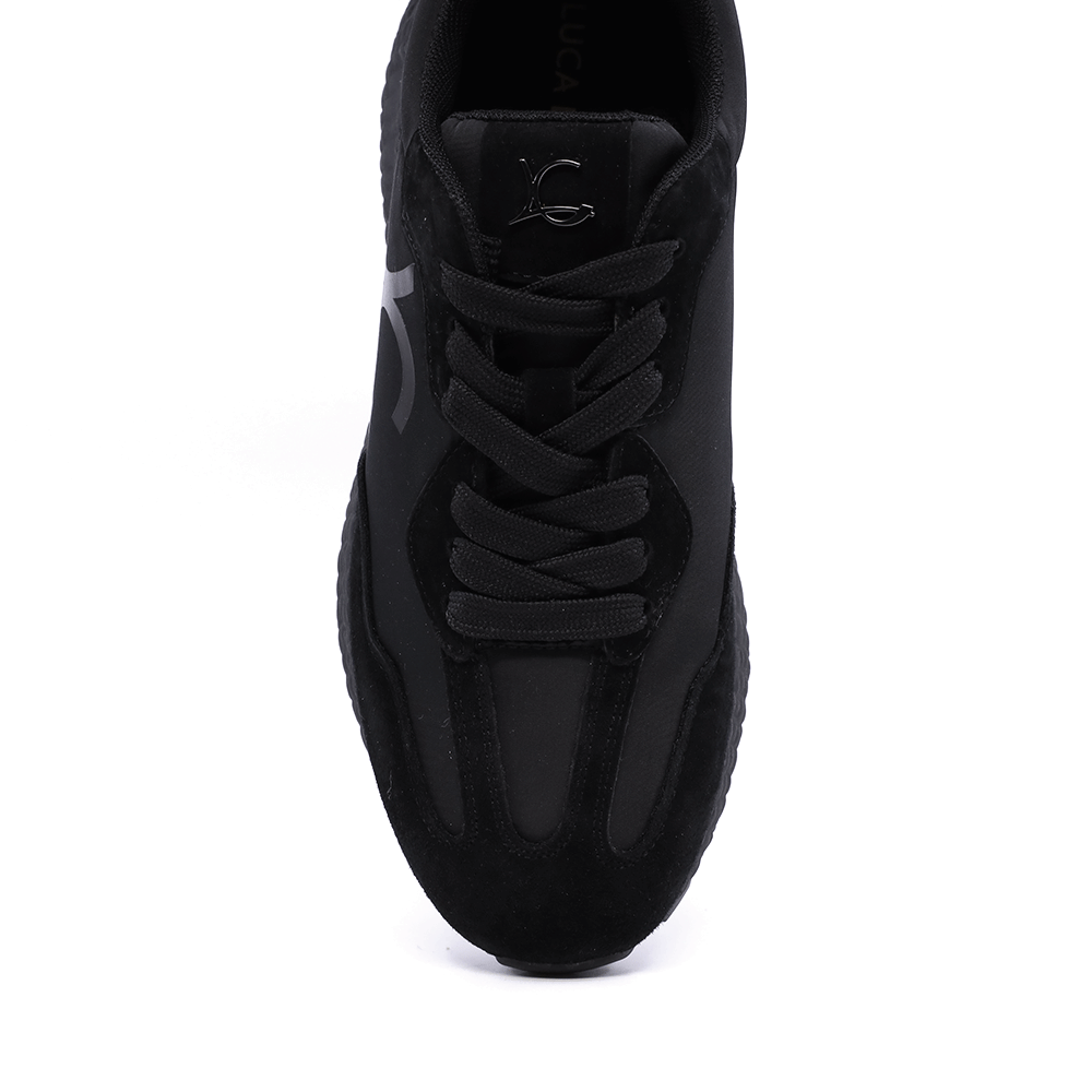 Sneakers ușori femei Luca di Gioia negri din piele și textil 3849DP169VN