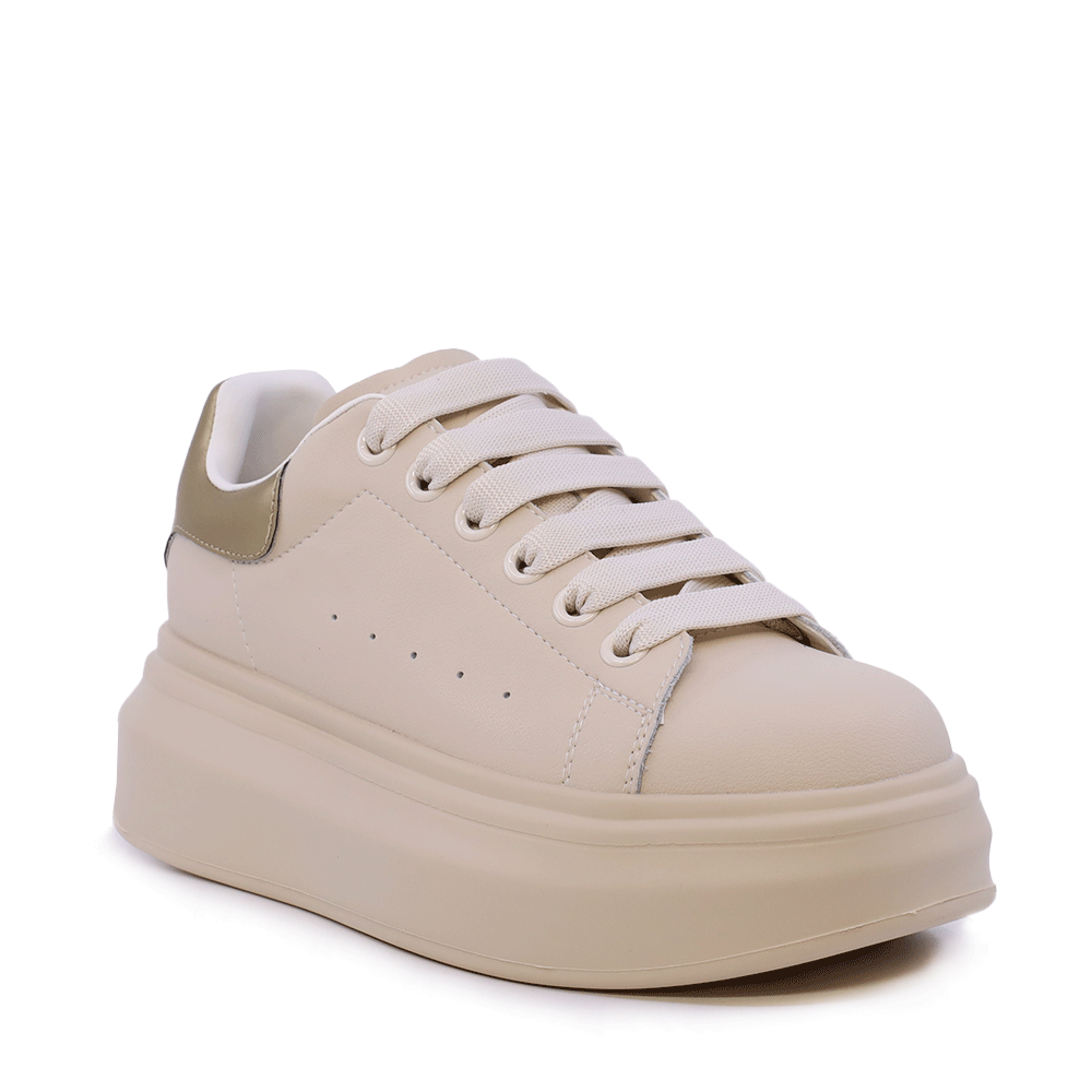 Sneakers ușori femei Luca di Gioia bej din piele   3841DP216BE - imagine 2
