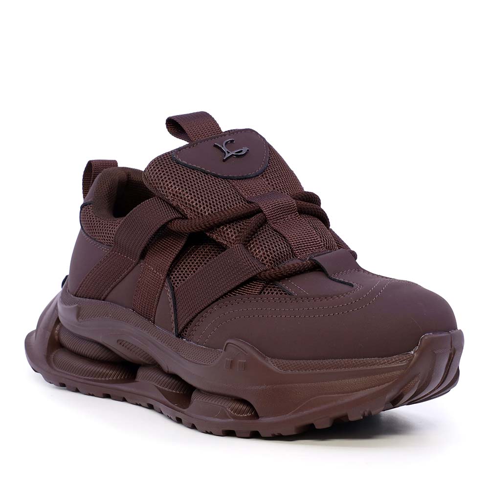 Sneakers ușori femei Luca di Gioia maro din piele  și textil 3842DP299M