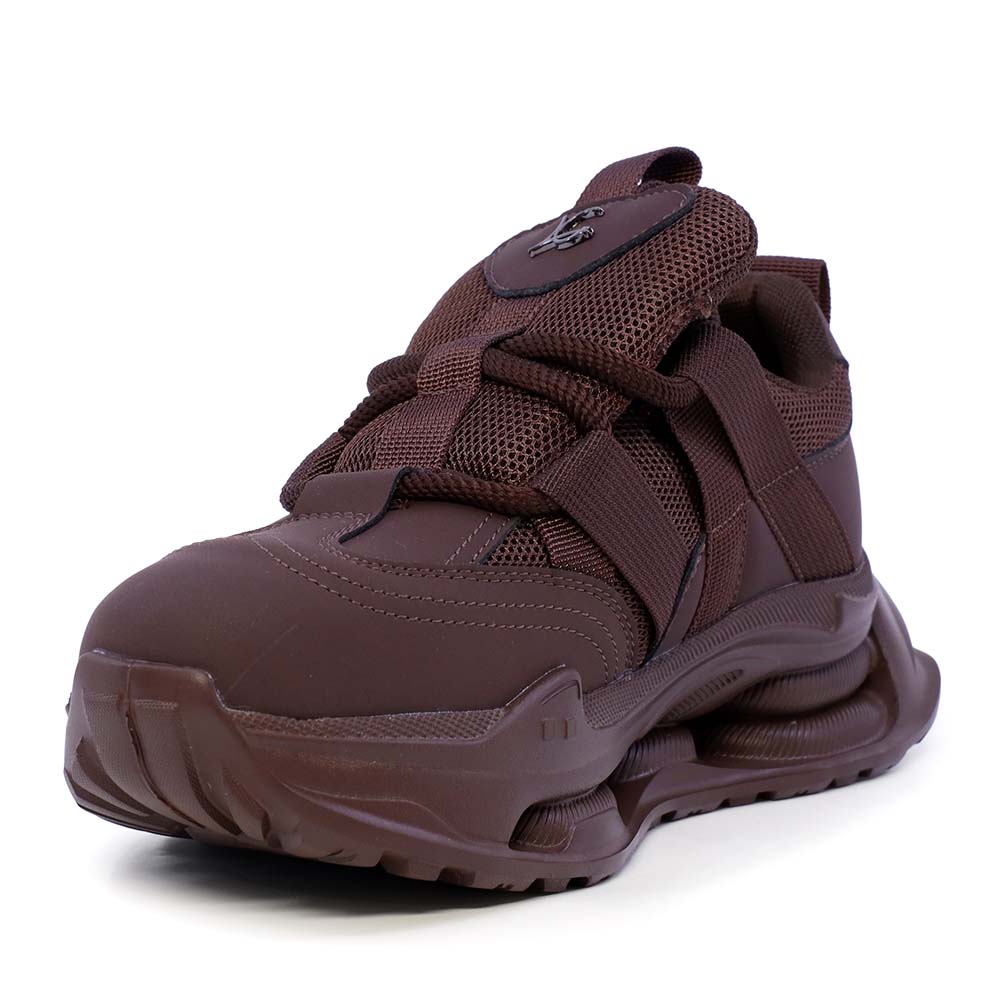 Sneakers ușori femei Luca di Gioia maro din piele  și textil 3842DP299M