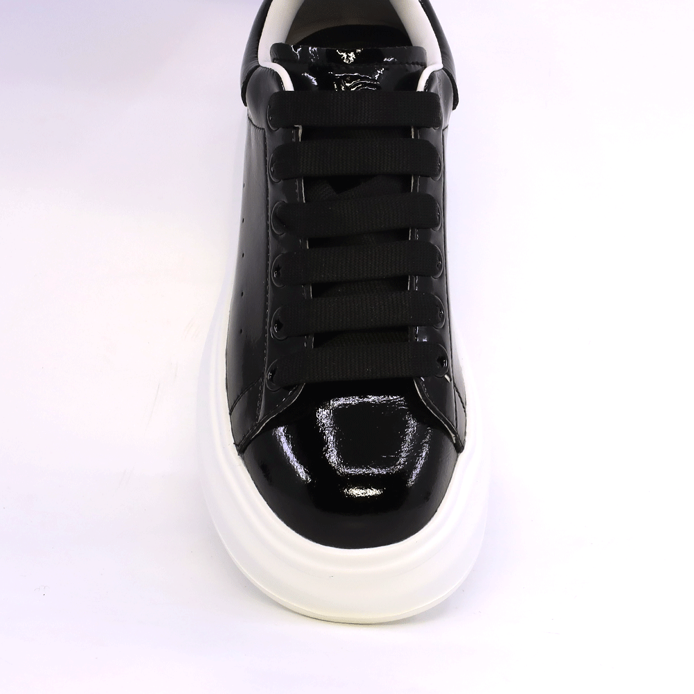 Sneakers ușori femei Luca di Gioia negri din piele  lăcuită  3841DP216LN