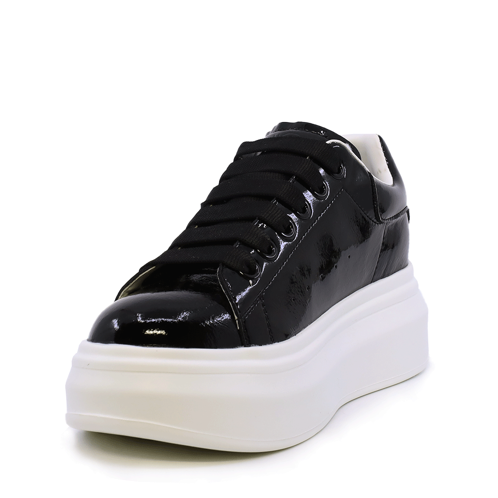 Sneakers ușori femei Luca di Gioia negri din piele  lăcuită  3841DP216LN